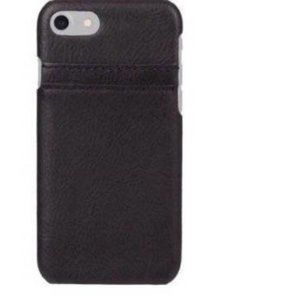 Apple IPHONE 7 Exact Fit RFID Snap On Wallet Phone Case Black 2 Pocket